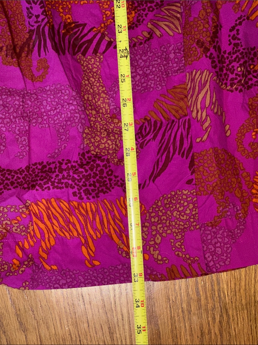Sugarlips Hot Pink and Orange Animal-Print Ruffle-Shoulder Midi Dress size small - Picture 11 of 12